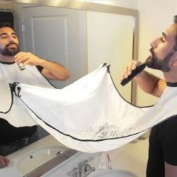 Férfi borotválkozási kötény, szakállfogó, köpenyápolás, előke, arc, borotvált haj, felnőtt előkék, borotva, tisztító, fodrász, a