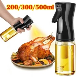 1 db 200/300/500 ml-es olajszóró edény konyhai háztartási ehető olívaolaj-szóró palack porlasztott ködös olajtartályos légkeveré