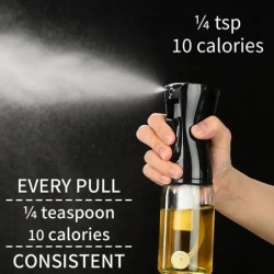 1 db 200/300/500 ml-es olajszóró edény konyhai háztartási ehető olívaolaj-szóró palack porlasztott ködös olajtartályos légkeveré
