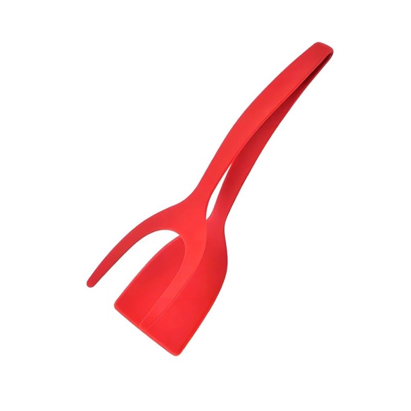 Új 2 az 1-ben markolatú lapos spatula fogó tojáslapát spatula nejlon tapadásmentes bevonat palacsinta hal francia pirítós omlett Új 2 az 1-ben markolatú lapos spatula fogó tojáslapát spatula nejlon tapadásmentes bevonat palacsinta hal francia pirítós omlett