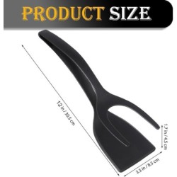 Új 2 az 1-ben markolatú lapos spatula fogó tojáslapát spatula nejlon tapadásmentes bevonat palacsinta hal francia pirítós omlett