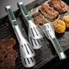 1 db csúszásmentes rozsdamentes acél fogó hússaláta kenyércsipesz barbecue grill büfé szorító főzőeszközök konyhai kiegészítők