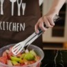 1 db csúszásmentes rozsdamentes acél fogó hússaláta kenyércsipesz barbecue grill büfé szorító főzőeszközök konyhai kiegészítők