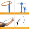 10 db kültéri ragyogó rakéta vaku LED fény éjszakai gyerekeknek világító slingshot játékok ragyogó slingshot rugalmas helikopter