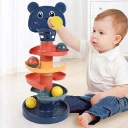2-7 rétegű pálya gördülő labda halom torony korai oktatójáték babáknak forgó pálya oktató halmozott játék gyerekeknek ajándék