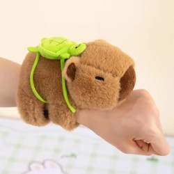 Kedves Capybara Animal Slap Snap Wrap csuklópánt karkötő plüss kitömött állat Kawaii Capybara kézi gyűrű karszalag gyerek vicces