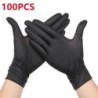 Nitril eldobható kesztyűk, fekete, 20/50/100 db, latex púdermentes kesztyűk, ipari minőségű, főző-, munka-, tisztító-, hajfestő 