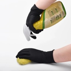 Nitril eldobható kesztyűk, fekete, 20/50/100 db, latex púdermentes kesztyűk, ipari minőségű, főző-, munka-, tisztító-, hajfestő 