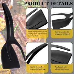 Új 2 az 1-ben markolatú lapos spatula fogó tojáslapát spatula nejlon tapadásmentes bevonat palacsinta hal francia pirítós omlett