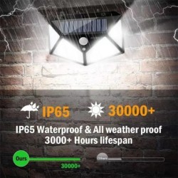 1/2/4/6 db 100 LED-es fali lámpa kültéri napelemes lámpa PIR mozgásérzékelős napenergiával működő napfény utcai lámpa kerti deko