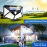 1/2/4/6 db 100 LED-es fali lámpa kültéri napelemes lámpa PIR mozgásérzékelős napenergiával működő napfény utcai lámpa kerti deko