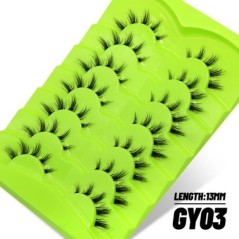 GROINNEYA Manga Lashes 5/7 pár szempilla 3D természetes műszempilla Bolyhos Soft Cross Wispy természetes szempilla hosszabbító s