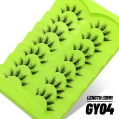 GROINNEYA Manga Lashes 5/7 pár szempilla 3D természetes műszempilla Bolyhos Soft Cross Wispy természetes szempilla hosszabbító s