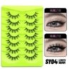 GROINNEYA Manga Lashes 5/7 pár szempilla 3D természetes műszempilla Bolyhos Soft Cross Wispy természetes szempilla hosszabbító s