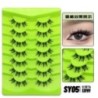 GROINNEYA Manga Lashes 5/7 pár szempilla 3D természetes műszempilla Bolyhos Soft Cross Wispy természetes szempilla hosszabbító s