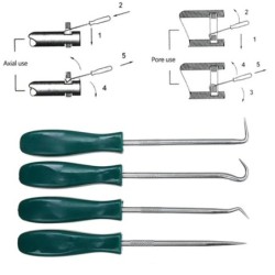 4 db-os 135 mm-es autóolaj tömítő csavarhúzó készlet o-gyűrű tömítés tömítés lehúzó eltávolító húzóhorog javító szerszámok autóh