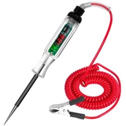Autó teherautó feszültség áramkör tesztelő Auto 6V 24V Eszközök Autó diagnosztikai szonda Teszt Pen Light Izzó elektromos mérőto