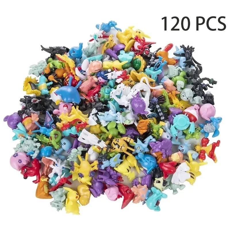 24-144 db. Pokémon Anime figura Pikachu Akciómodell 2-3CM Díszes Gyűjthető Mini Modell Baba Játék Gyerekek Karácsonyi Ajándékok
