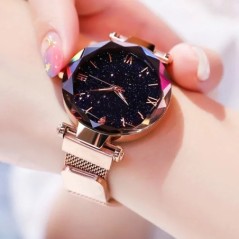 Reloj Mujer Luxus csillagos égbolt női órák mágneshálós övszíj karóra női divat ruha karóra Zegarek Damski