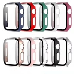 Edzett üveg + borítás Apple Watch kiegészítőkhöz 45mm 41mm 44mm 40mm 42mm képernyővédő Apple Watch tok 9. sorozat 4 5 6 SE 7 8