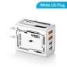 USB C típusú töltő 4 portos PD gyorstöltő mobiltelefon töltő adapter iPhone Samsung Xiaomi MI gyorstöltő fali töltő