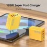 USB C típusú töltő 4 portos PD gyorstöltő mobiltelefon töltő adapter iPhone Samsung Xiaomi MI gyorstöltő fali töltő
