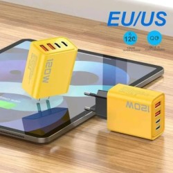 USB C típusú töltő 4 portos PD gyorstöltő mobiltelefon töltő adapter iPhone Samsung Xiaomi MI gyorstöltő fali töltő