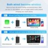 2 az 1-ben vezetékes-vezeték nélküli CarPlay Android Auto adapter OEM autórádióhoz USB Plug and Play funkcióval