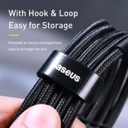 Baseus USB Type-C - USB C kábel iPhone 15-höz 100W/5A PD gyorstöltő kábel Macbookhoz Xiaomi Samsung Type-C kábel