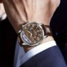 GENEVA kiváló minőségű férfi luxus öves divatos kvarcóra férfiaknak kerek üzleti diák sport vízálló világító óra