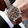 GENEVA kiváló minőségű férfi luxus öves divatos kvarcóra férfiaknak kerek üzleti diák sport vízálló világító óra