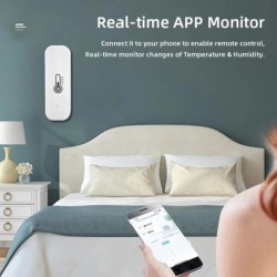 Tuya Bluetooth hőmérséklet-páratartalom-érzékelő Mini kompatibilis Bluetooth alkalmazással Távirányító hőmérő, higrométer, ottho