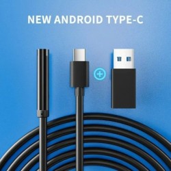 7.0 mm-es C típusú endoszkóp kamera IP67 vízálló 6 LED-es állítható USB Android rugalmas vizsgáló boreszkóp kamerák telefonhoz é