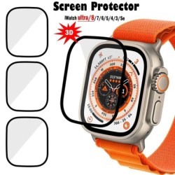 Apple Watch Series 9-8-7-6 5/4 SE Ultra-2 49mm 41mm 45mm 40mm 44mm 3D (nem edzett üveg) fólia tartozékokkal
