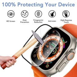 Apple Watch Series 9-8-7-6 5/4 SE Ultra-2 49mm 41mm 45mm 40mm 44mm 3D (nem edzett üveg) fólia tartozékokkal