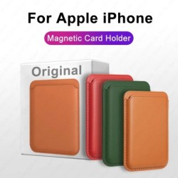 Apple Magsafe mágneses kártyatartó tok iPhone 14 13 12 11 Pro Max Mini X XS XR 8 Plus telefonhoz, bőr pénztárca tok