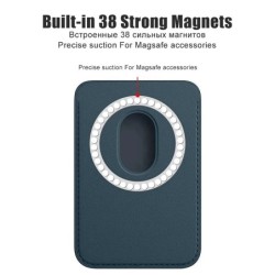 Apple Magsafe mágneses kártyatartó tok iPhone 14 13 12 11 Pro Max Mini X XS XR 8 Plus telefonhoz, bőr pénztárca tok