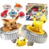Pokémon Elf forgócsiga Gyro golyó akciófigura Pikachu Charmander Squirtle Mew Eevee indító gyerek csatajáték játékkészlet