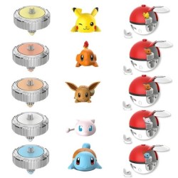 Pokémon Elf forgócsiga Gyro golyó akciófigura Pikachu Charmander Squirtle Mew Eevee indító gyerek csatajáték játékkészlet