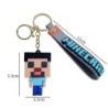 Játék Minecraft figura modelljátékok Pixel kulcstartó Az én világom rajzfilm kúszónövény baba szilikon medál kulcstartó autós há