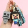 Játék Minecraft figura modelljátékok Pixel kulcstartó Az én világom rajzfilm kúszónövény baba szilikon medál kulcstartó autós há
