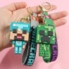 Játék Minecraft figura modelljátékok Pixel kulcstartó Az én világom rajzfilm kúszónövény baba szilikon medál kulcstartó autós há
