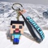 Játék Minecraft figura modelljátékok Pixel kulcstartó Az én világom rajzfilm kúszónövény baba szilikon medál kulcstartó autós há