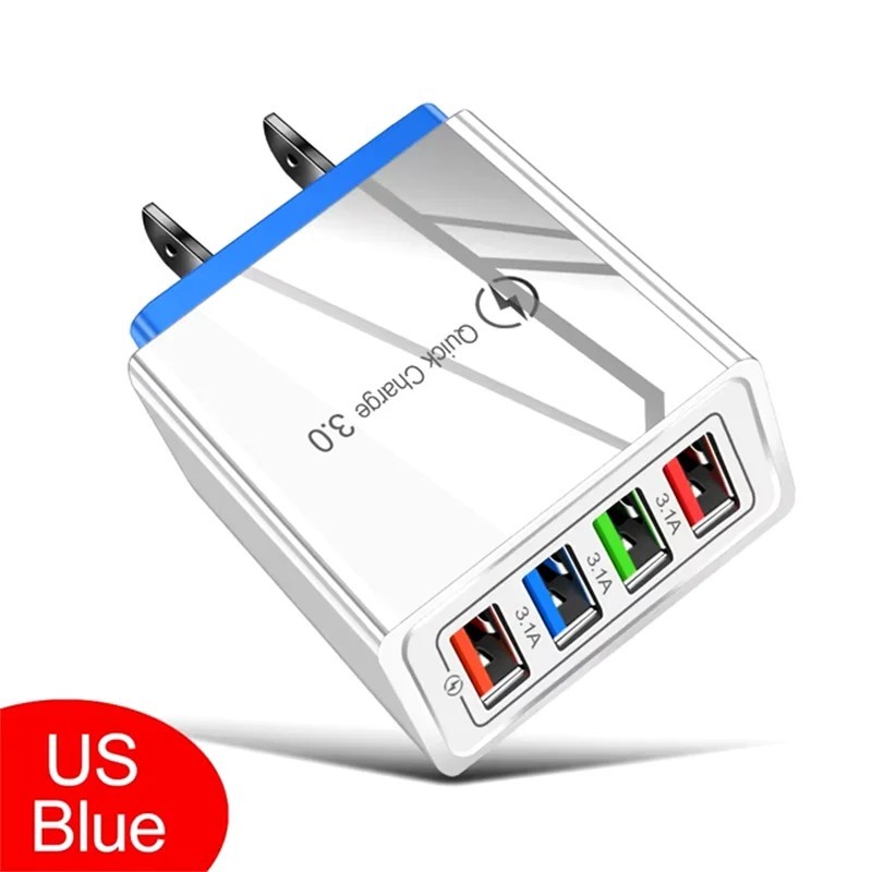 4 portos USB töltő EU/US csatlakozó 3A gyors töltő adapter iPhone Samsung Xiaomi Oppo mobiltelefon fali gyors töltés 3.0 töltő 4 portos USB töltő EU/US csatlakozó 3A gyors töltő adapter iPhone Samsung Xiaomi Oppo mobiltelefon fali gyors töltés 3.0 töltő