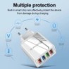 4 portos USB töltő EU/US csatlakozó 3A gyors töltő adapter iPhone Samsung Xiaomi Oppo mobiltelefon fali gyors töltés 3.0 töltő