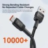 Toocki USB-C típusú kábel, gyors töltés, USB-C töltőkábel iPhone 15 14 13 12 11 Huawei P40 P30 Realme Oppo Oneplushoz, 1m 2m