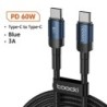 Toocki USB-C típusú kábel, gyors töltés, USB-C töltőkábel iPhone 15 14 13 12 11 Huawei P40 P30 Realme Oppo Oneplushoz, 1m 2m