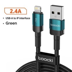 Toocki USB-C típusú kábel, gyors töltés, USB-C töltőkábel iPhone 15 14 13 12 11 Huawei P40 P30 Realme Oppo Oneplushoz, 1m 2m
