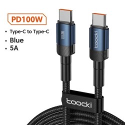 Toocki USB-C típusú kábel, gyors töltés, USB-C töltőkábel iPhone 15 14 13 12 11 Huawei P40 P30 Realme Oppo Oneplushoz, 1m 2m