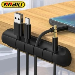 NNBILI szilikon USB kábelrendező kábeltekercselő asztali rendezett kezelőkapcsok kábeltartó egér fejhallgató vezetékrendezőhöz